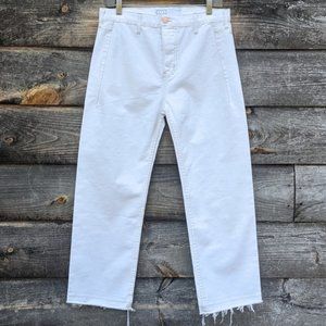 AYR Jeans The Arch Jean Crop Wide Leg White 28